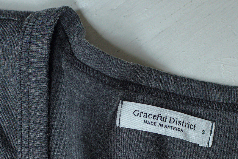 Heathered Gray Sophia Long Sleeve Scoop Neck Tee - Graceful District