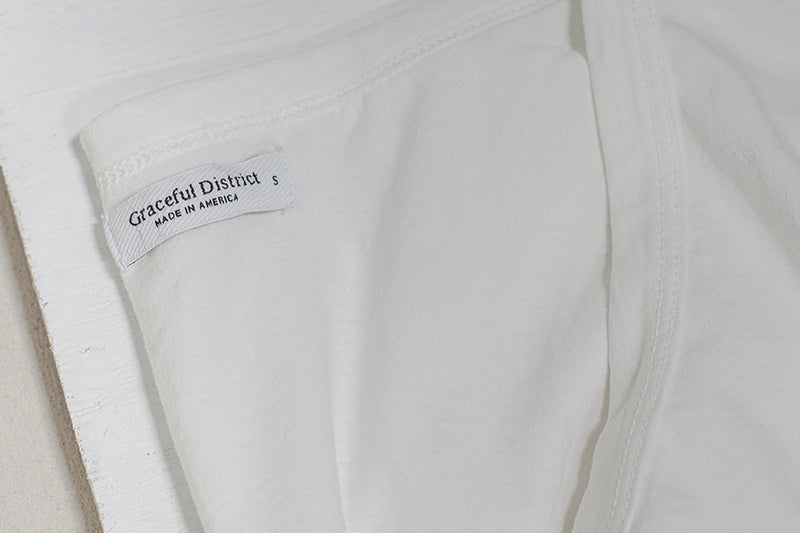 White Sophia Scoop Neck Tee - Graceful District