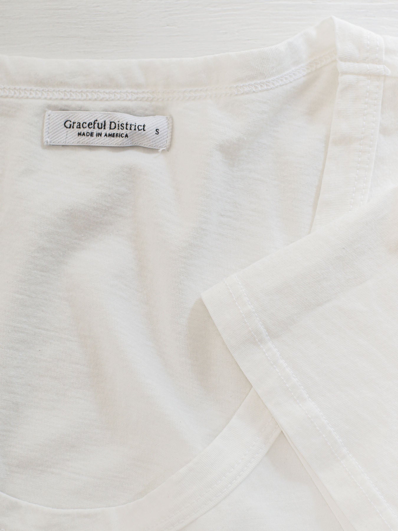 White Sophia Scoop Neck Tee - Graceful District
