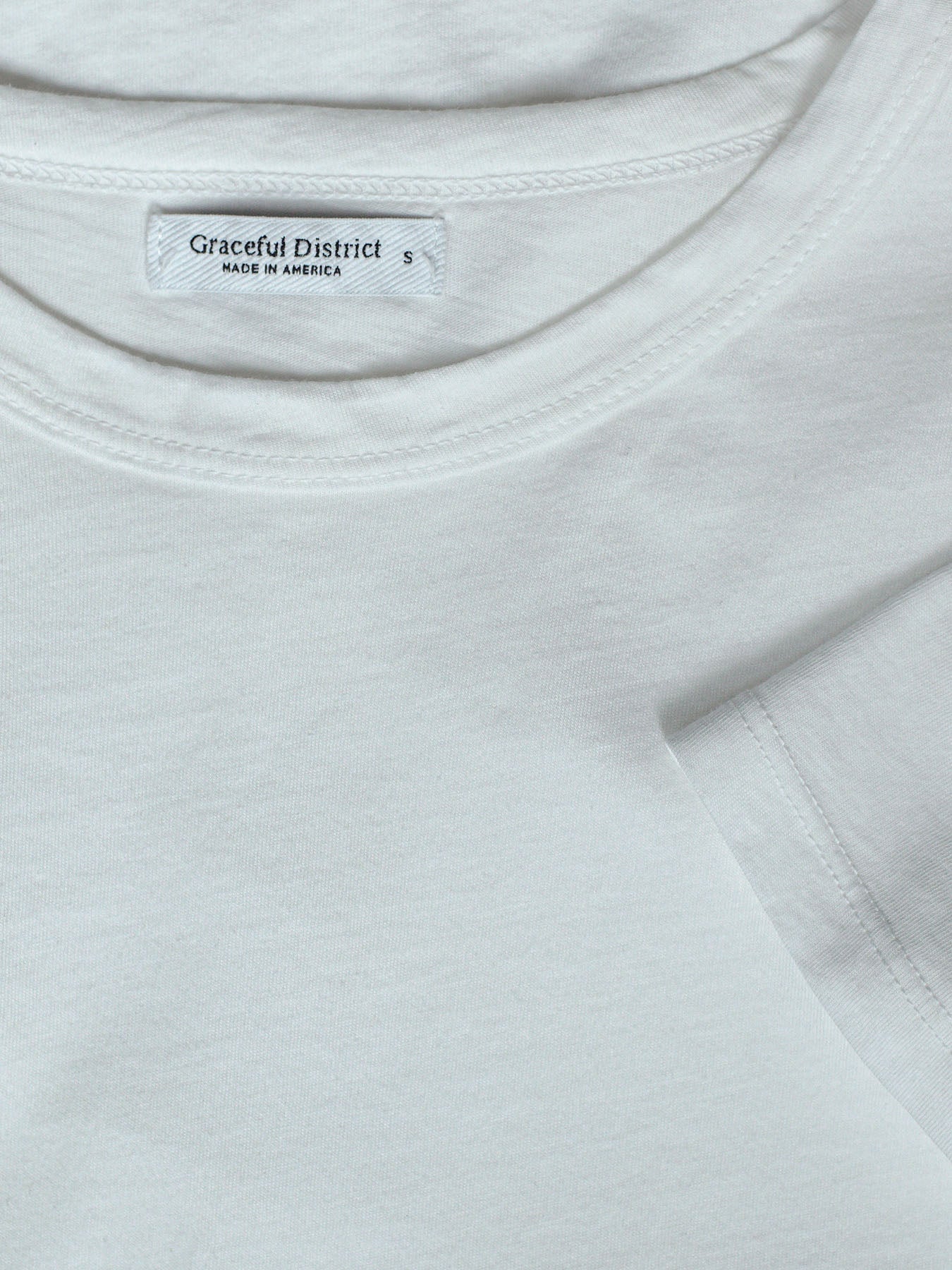 White Monroe Crew Neck Tee - Graceful District