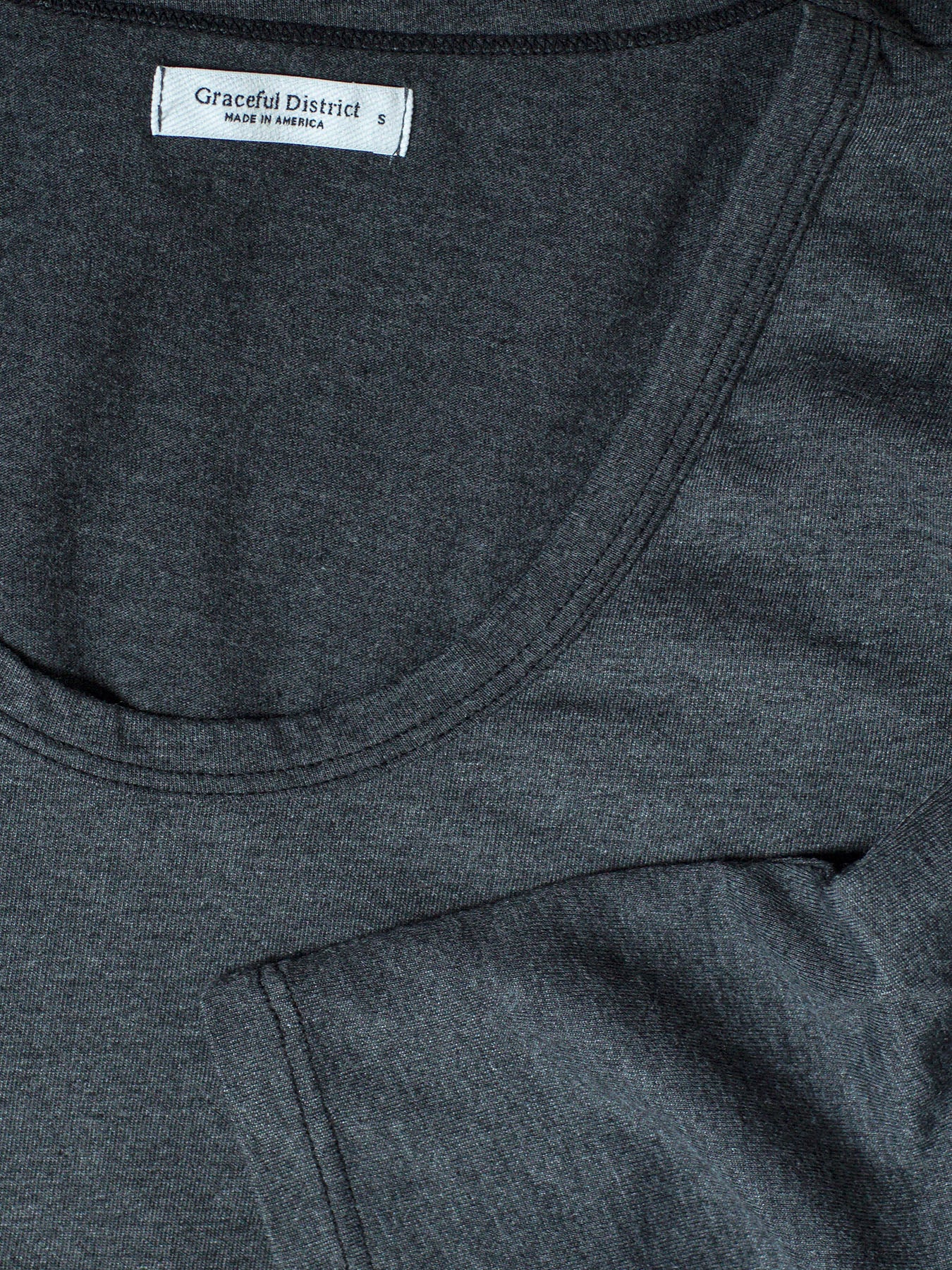 Heathered Gray Sophia Long Sleeve Scoop Neck Tee - Graceful District