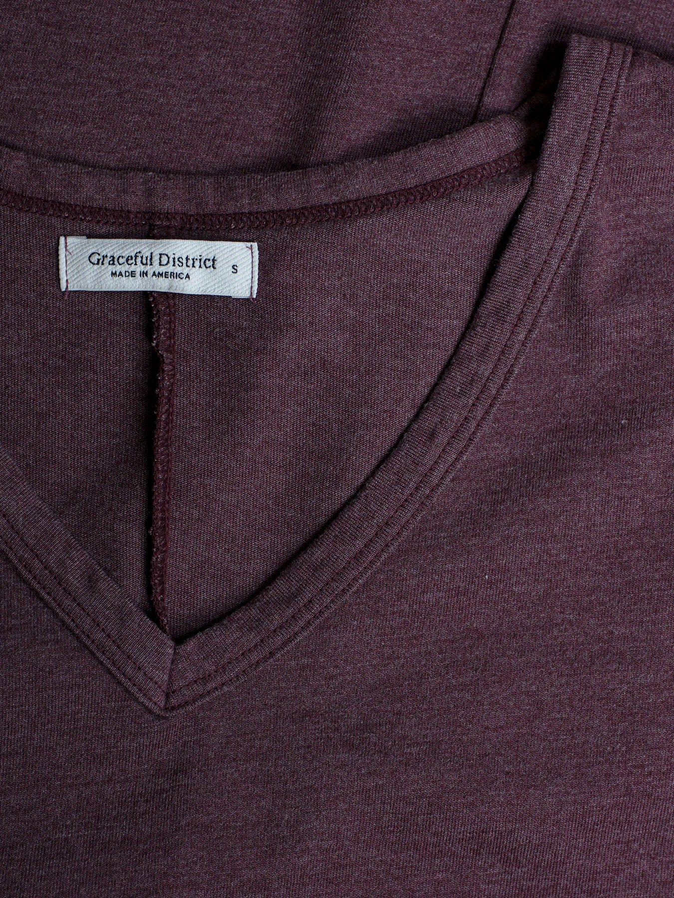 Heathered Port Kate V-Neck Tee Dress - Graceful District
