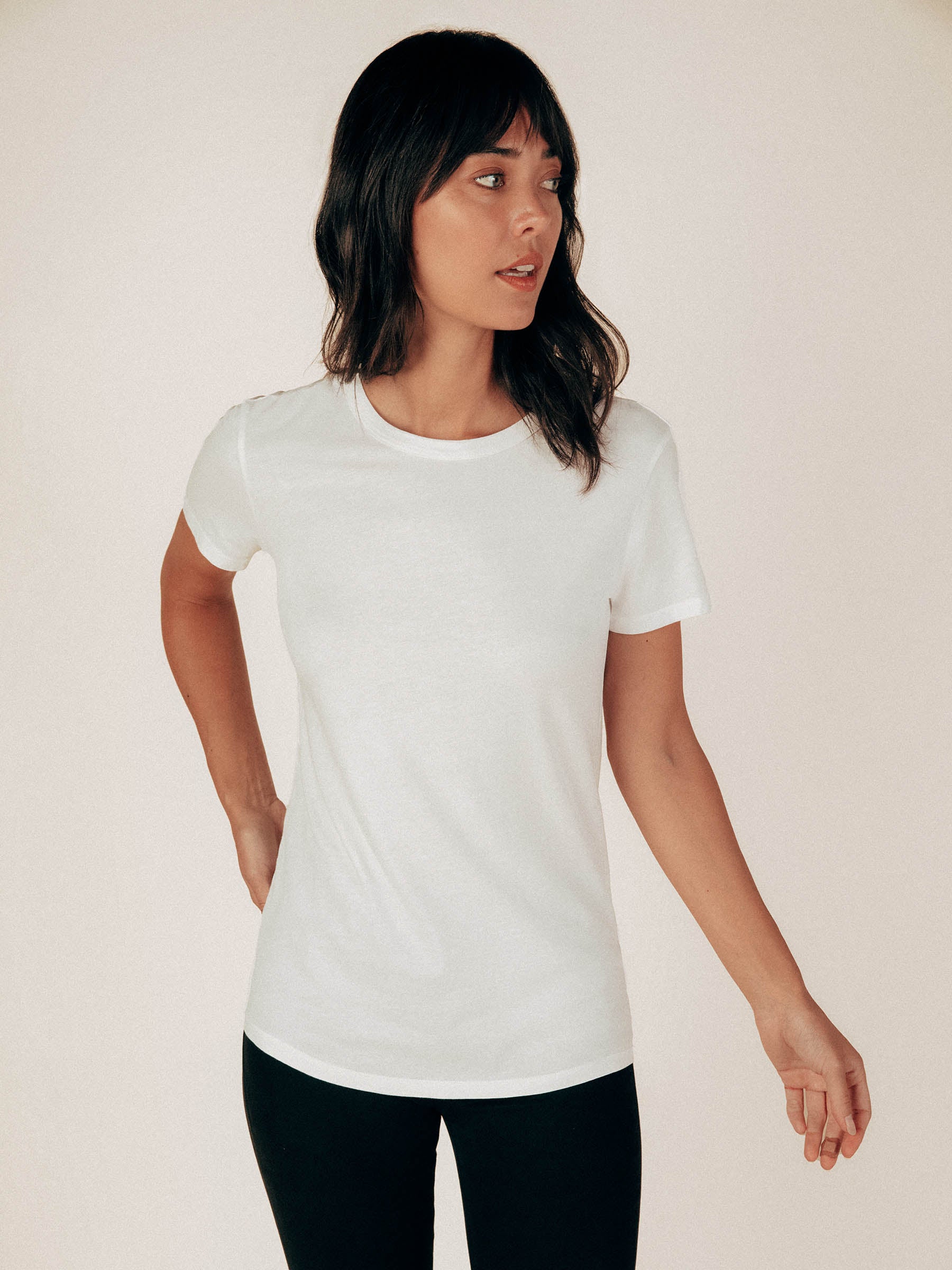 White Monroe Crew Neck Tee - Graceful District