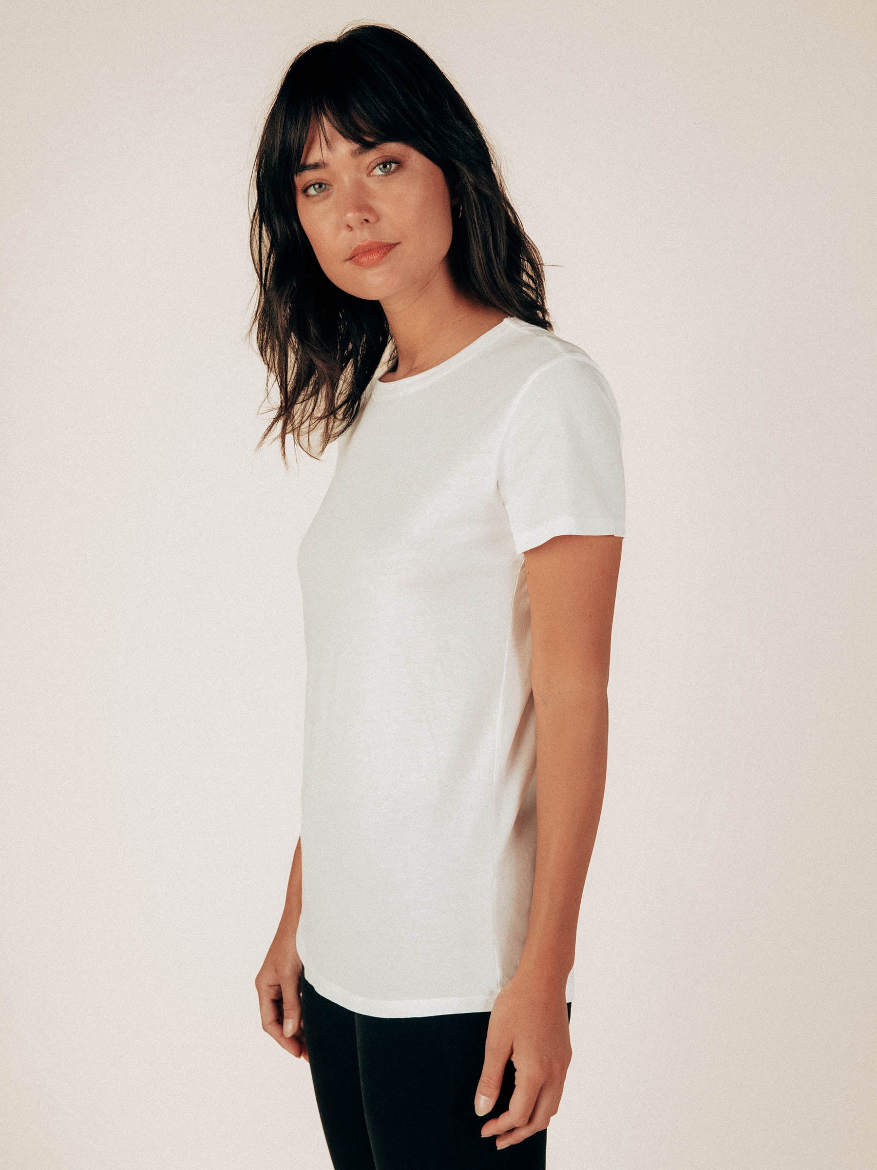White Monroe Crew Neck Tee - Graceful District