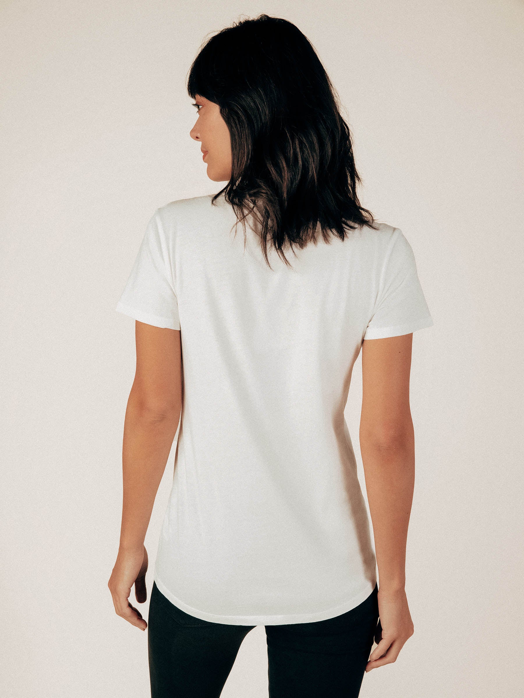White Monroe Crew Neck Tee - Graceful District