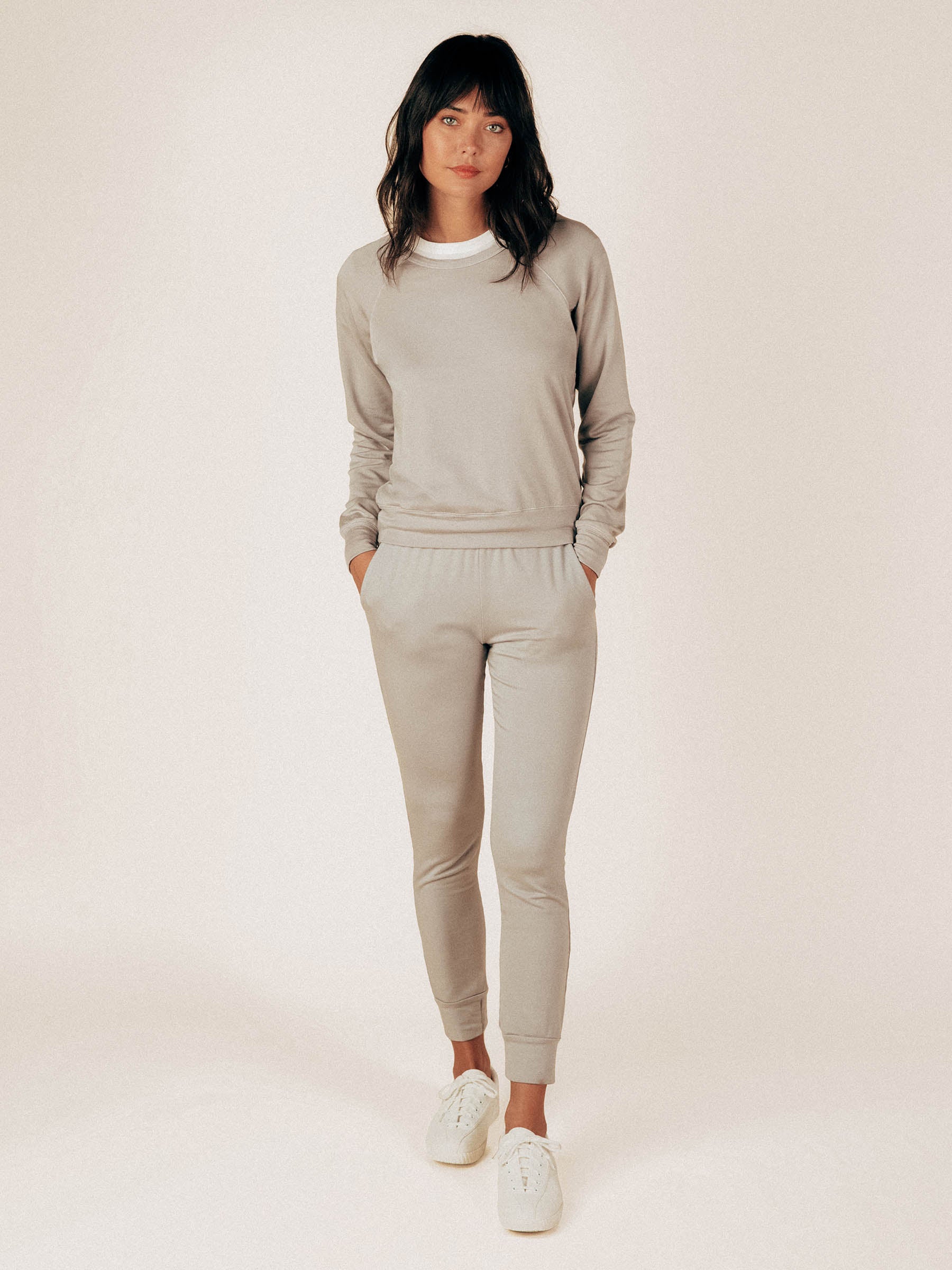 Ice Gray Amore Raglan Sweatshirt - Graceful District