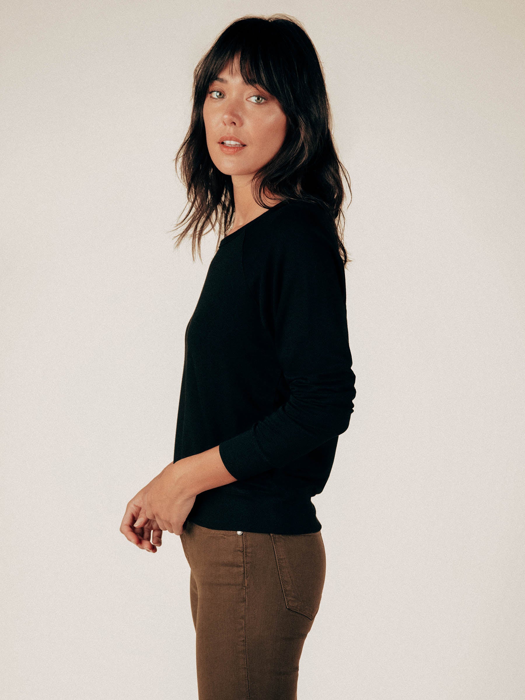Black Amore Raglan Sweatshirt - Graceful District