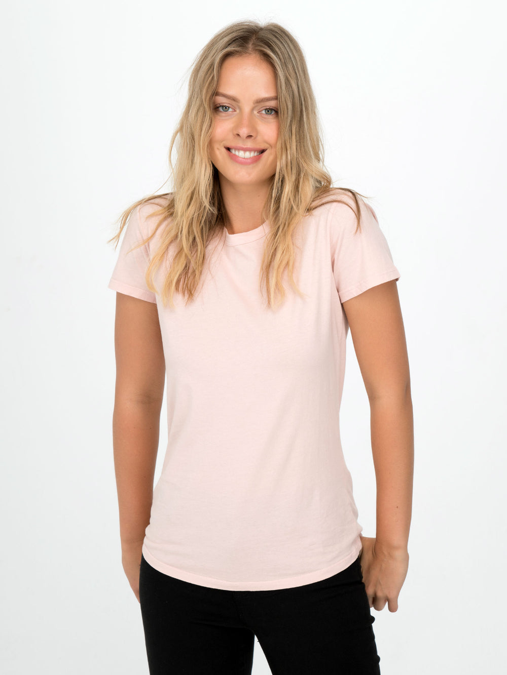 Rose Quartz Monroe Crew Neck Tee - Whimsy & Row