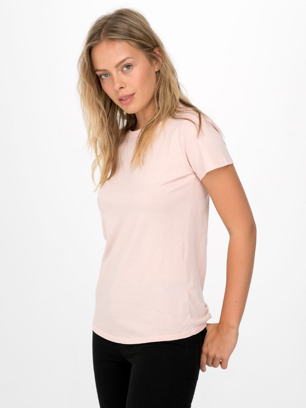Rose Quartz Monroe Crew Neck Tee - Whimsy & Row