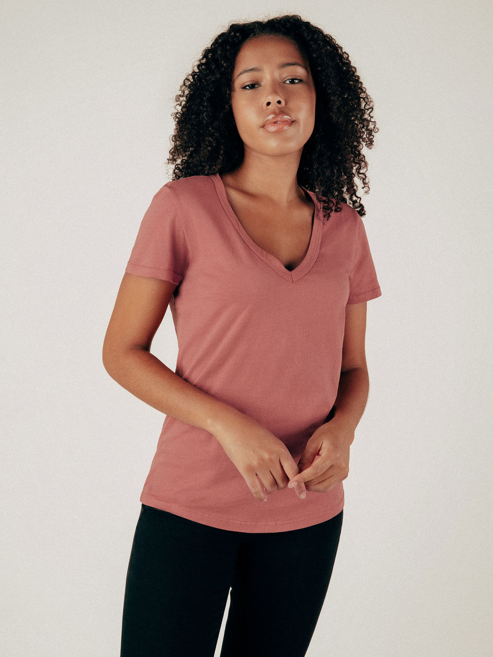 Clay Robin V-Neck Tee - Graceful District