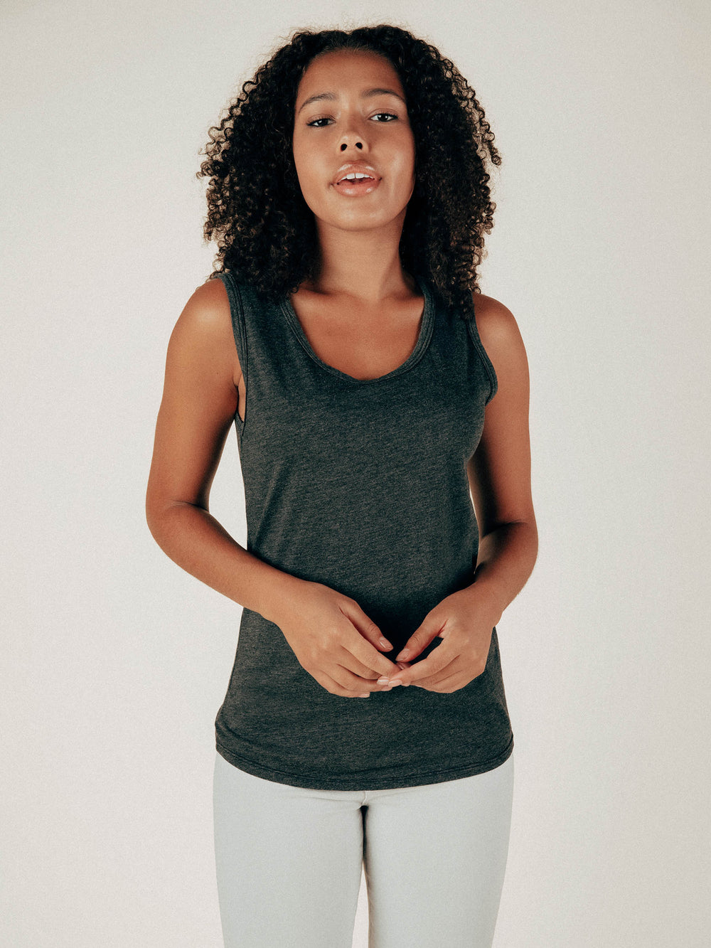 Charcoal Lily Tank Top - Graceful District