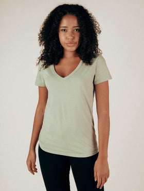 Gracelyn v-neck classic tee  Sustainable women's clothing made in